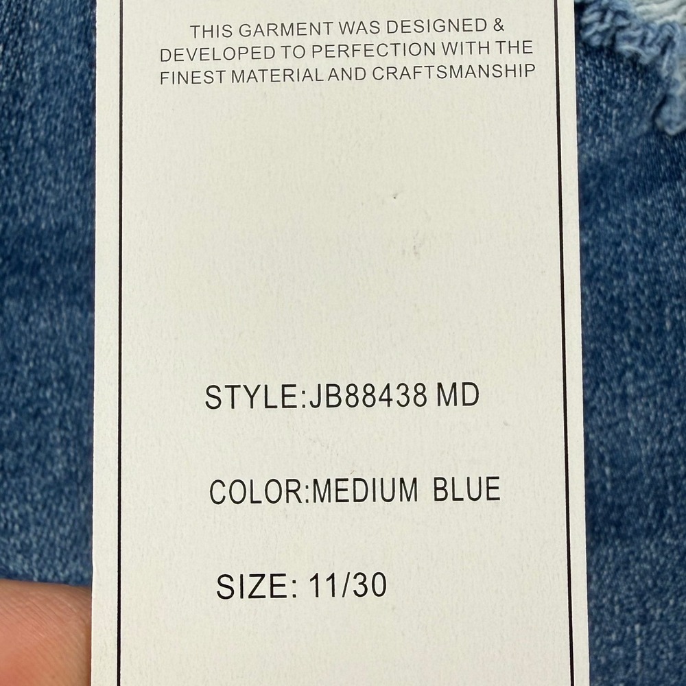 Judy Blue Seeing Rainbows Cropped Jeans High Waist‎ Straight Leg Blue 11/30 NWT - Picture 5 of 9